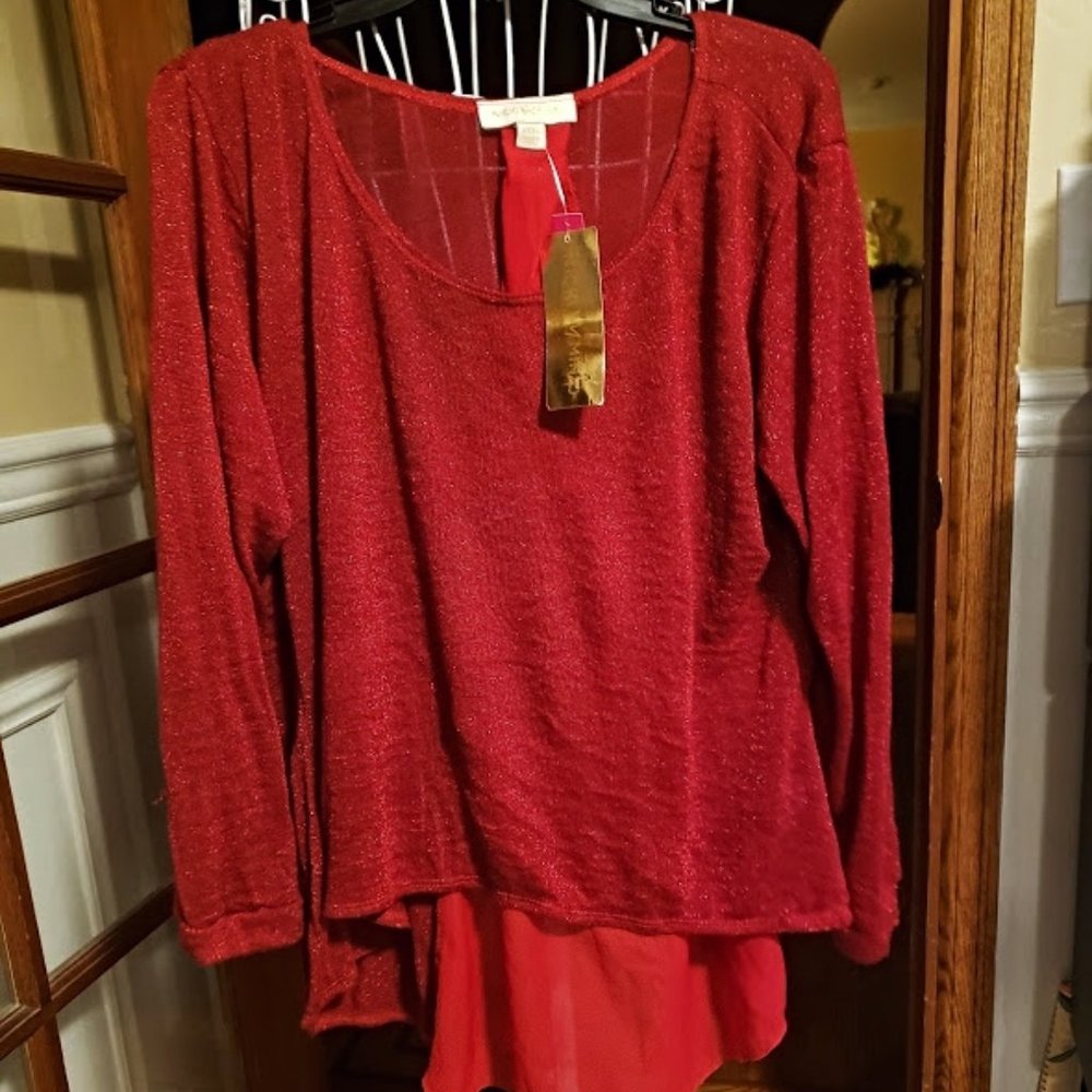 NWT Nicki Minaj knit top / blouse sz XXXL layered look